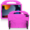 Para iPad 10.2 Carcasa protectora plana anti-caída de EVA con soporte para el pulgar (rosa rosa)