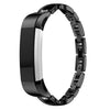 Para Fitbit Alta Smart Watch en forma de metal en forma de X (negro)