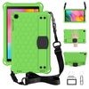Para GalaxyTab A 10.1 (2019) T510 Diseño de panal EVA + PC Carcasa protectora plana anticaída de cuatro esquinas con correas (Verde + Negro)