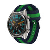 22mm para Huawei Watch GT2E GT2 46mm Nylon Sola Correa de anillo (verde oscuro verde)