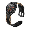 22 mm para Huawei Watch GT2E GT2 Band de reloj de cuero de 46 mm (negro)