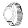 22 mm para Huawei Watch GT2E GT2 46 mm tres Banda de reloj de acero inoxidable de hebilla plana (plata)