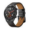 22 mm para Huawei Watch GT2E / GT2 46 mm de la banda de reloj de cuero del agujero de pluma (naranja negra)