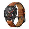 22 mm para Huawei Watch GT2E / GT2 46 mm de la banda de reloj de cuero de orificio de pluma (marrón)