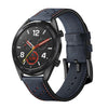 22 mm para Huawei Watch GT2E / GT2 46 mm de la banda de reloj de cuero de orificio de pluma (azul)