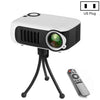 Proyector portátil A2000 800 LUMEN LCD Proyector de video de cine en casa, Soporte 1080p, EE. UU. Enchip (blanco)