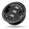 Hub USB 2.0 de 3 puertos con conector de audio y micrófono de 3,5 mm