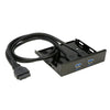 Concentrador de datos de panel frontal USB 3.0 de 2 puertos y 3,5 pulgadas para PC