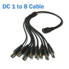 Cable de fuente de alimentación Cable adaptador de divisor de alimentación DC 1 a 8 para cámara CCTV de seguridad