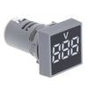 AD101-22VMS Mini AC 20-500V Voltímetro Panel cuadrado LED Indicador de medidor de voltaje digital (Blanco)