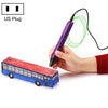 Pluma de impresión 3D de juguetes educativos para niños RP800A, tipo de enchufe: enchufe de EE. UU. (Púrpura)
