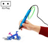Pluma de impresión 3D de juguetes educativos para niños RP800A, tipo de enchufe: enchufe de la UE (azul)