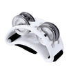 Campana de percusión de aluminio para pie de cajón, tamaño: 10 x 8 x 4 cm (blanco)