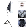 Kit de caja de luz para estudio fotográfico (soporte de lámpara de cuatro enchufes + caja de luz con flash de 50 x 70 cm + soporte de luz de 2 m)