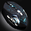 Ratón inalámbrico recargable WARWOLF Q8, brillante para juegos (negro)
