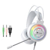 Pantsan PSH-400 CABEZA USB CABEZA MONTADO LUMINOUS RGB Auriculares con cable, Especificación: 3.5mm Blanco