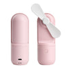 Mini ventilador plegable de mano con carga USB, ventilador de escritorio (rosa)