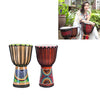 Tambor africano grabado para niños, jardín de infantes, instrumentos de percusión, pandereta de piel de oveja, entrega aleatoria, tamaño: pequeño 8 pulgadas