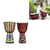 Tambor africano grabado para niños, jardín de infantes, instrumentos de percusión, pandereta de piel de oveja, entrega aleatoria, tamaño: 8 pulgadas grande