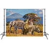 Tela de fondo para fotografía de animales de león de pastizales de 2,1 m x 1,5 m (W105)