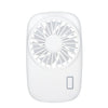 Mini ventilador recargable USB de mano portátil (blanco)