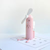 Soporte creativo para teléfono móvil con espray de dibujos animados Mini ventilador Ventilador USB portátil