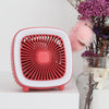 Ventilador de escritorio recargable USB Ventilador de bolsillo de mano multifuncional (rojo)