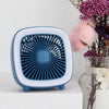 Ventilador de escritorio recargable USB Ventilador de bolsillo de mano multifuncional (azul)