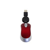 Mini ratón de ordenador Cable USB retráctil Optical Ergonomic1600 DPI Portátiles pequeños ratones para ordenador portátil (rojo)