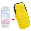 Mini caja de almacenamiento del host Protección con cremallera Nylon Bolsa de tela suave para interruptor Lite (amarillo)