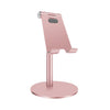 Soporte de escritorio ajustable de aleación de aluminio para teléfono celular (oro rosa)