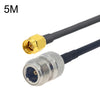 Cable adaptador coaxial SMA macho a N hembra RG58, longitud del cable: 5 m