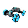 Detección de gestos Control remoto Torcer Coche Luz Música Deformación Coche Deriva Traverse Danza Off-road Stunt Car (Azul)
