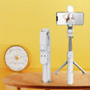 XT02SP Mini Bluetooth Live Tripod Selfie Stick (blanco)