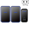 Cacazi A68-2 Uno o Dos Timbre con control remoto inalámbrico Inicio Smart Digital Wireless Doorbell, Estilo: Tapón de los Estados Unidos (Negro)