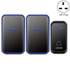 Cacazi A68-2 Uno o Dos Timbre con control remoto inalámbrico Inicio Smart Digital Wireless Doorbell, Estilo: Enchufe del Reino Unido (Negro)