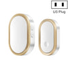 Cacazi A99 Home Smart Control Remoto Timbre Pager Anciano, Estilo: Tapón de los Estados Unidos (Dorado)