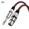 3m rojo y negro neto TRS 6,35 mm macho a Caron hembra micrófono XLR Balance Cable