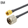 Cable adaptador coaxial SMA macho a N macho RG58, longitud del cable: 5 m