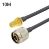 Cable adaptador coaxial RG58 hembra a N macho RP-SMA, longitud del cable: 10 m
