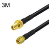 Cable adaptador coaxial RG58 hembra a RP-SMA macho, longitud del cable: 3 m