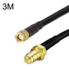 Cable adaptador coaxial SMA macho a RP-SMA hembra RG58, longitud del cable: 3 m