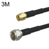 Cable adaptador coaxial SMA macho a F TV macho RG58, longitud del cable: 3 m