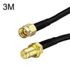 Cable adaptador coaxial RP-SMA macho a RP-SMA hembra RG58, longitud del cable: 3 m