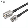 Cable adaptador coaxial BNC macho a UHF hembra RG58, longitud del cable: 1 m