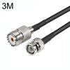 Cable adaptador coaxial BNC macho a UHF hembra RG58, longitud del cable: 3 m