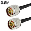Cable adaptador coaxial N macho a N macho RG58, longitud del cable: 0,5 m