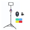 6 pulgadas 3200-5500K fotografía de temperatura de tres colores luz de relleno en vivo de panel plano, especificaciones: soporte de 0,5 m + Bluetooth RC
