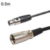 Cable de equilibrio Xlrmini Caron macho a mini hembra para cable de audio de micrófono de tarjeta de sonido de 48 V, longitud: 0,5 m