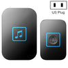 Cacazi A86 Electronic Music Control Remote Doorbell One para un timbre inalámbrico de CA, Estilo: Tapón de Estados Unidos (Negro)